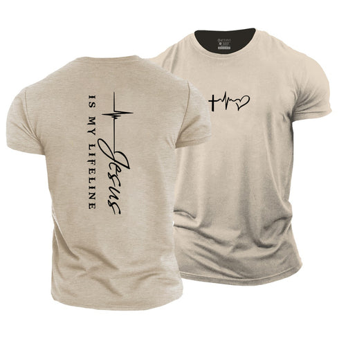 Men's Jesus Is My Lifeline Cotton T-Shirt